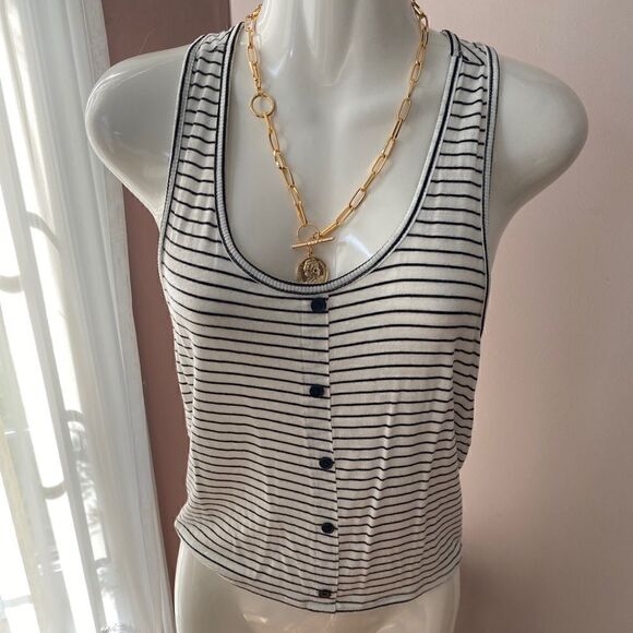 2/$39 Caution to the Wind High Racer Striped Tank Sz L - Picture 4 of 9